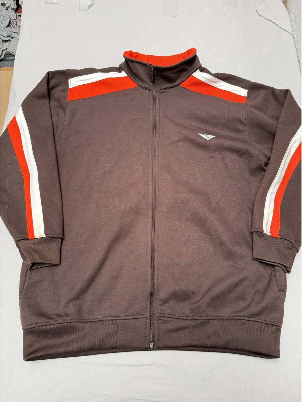 Pony Jacket - Triple Color Fleece Zip Up NYC Skate Jacket XL